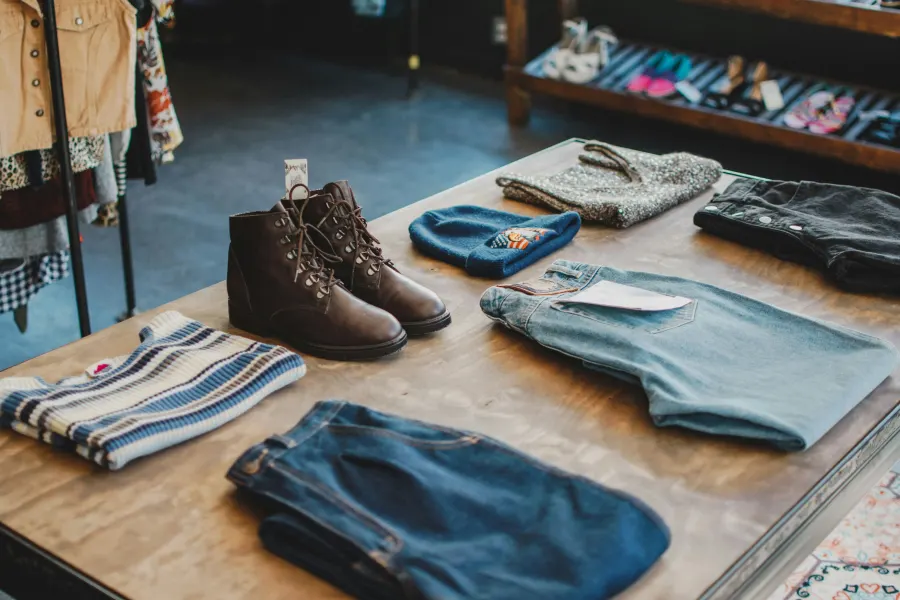 Boutique clothing display